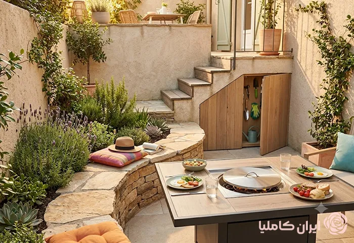 محوطه سازی ویلا کوچک